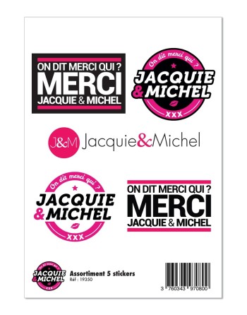 Assortiment 5 stickers JM