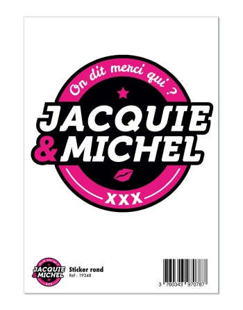 Grand sticker JM rond noir