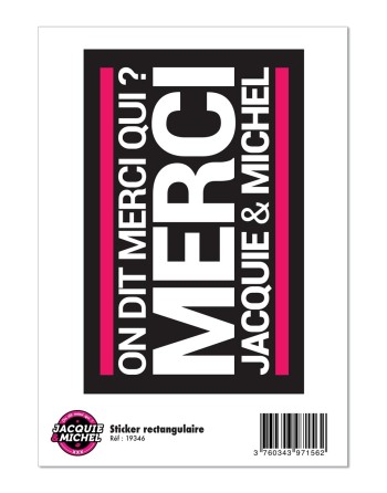 Grand sticker JM rectangle noir