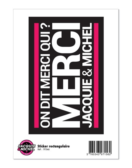 Grand sticker JM rectangle noir