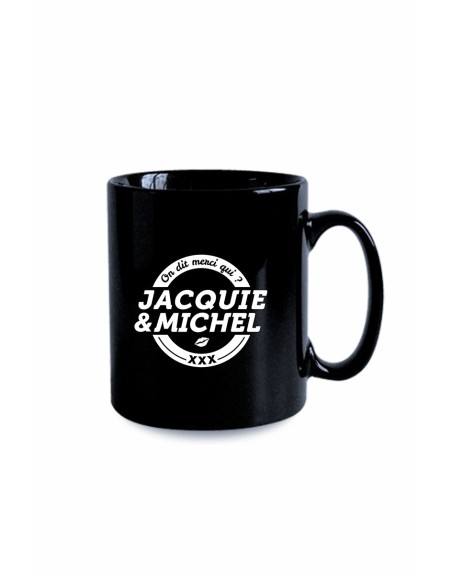 Mug noir JM - logo rond