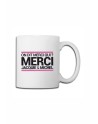 Mug blanc JM - On dit merci qui ?