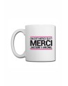 Mug blanc JM - On dit merci qui ?