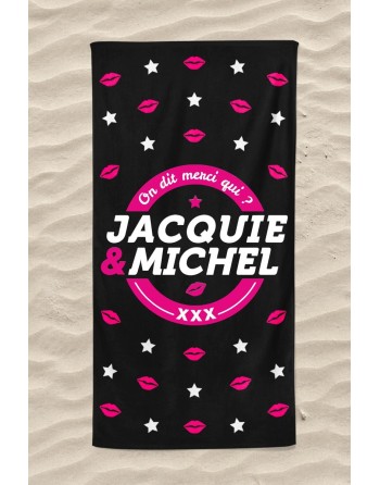 Serviette de plage Jacquie et Michel Bisous