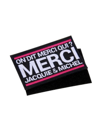 Ecusson rectangle velcro Jacquie et Michel