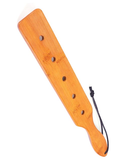 Paddle bambou 5 trous - Fetish Tentation Paddle bambou 5 trous - Fetish Tentation
