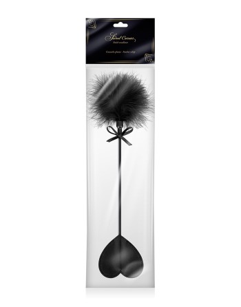 Tapette coeur avec pompon noir - Sweet Caress
