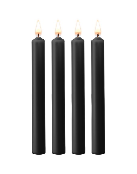 4 bougies SM noires Large - Ouch!