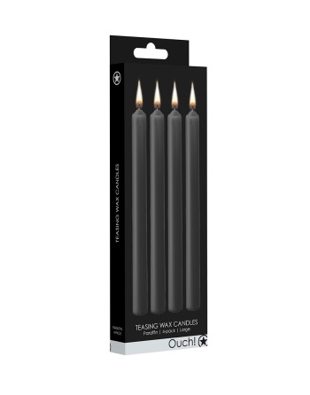 4 bougies SM noires Large - Ouch!