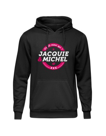 Sweat à capuche JM logo rond