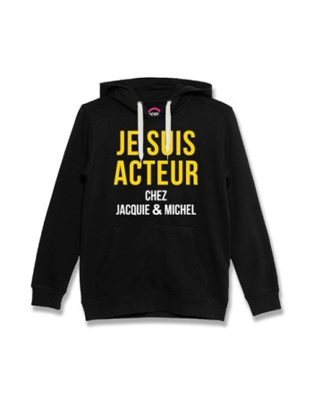 Sweat à capuche JM Acteur noir