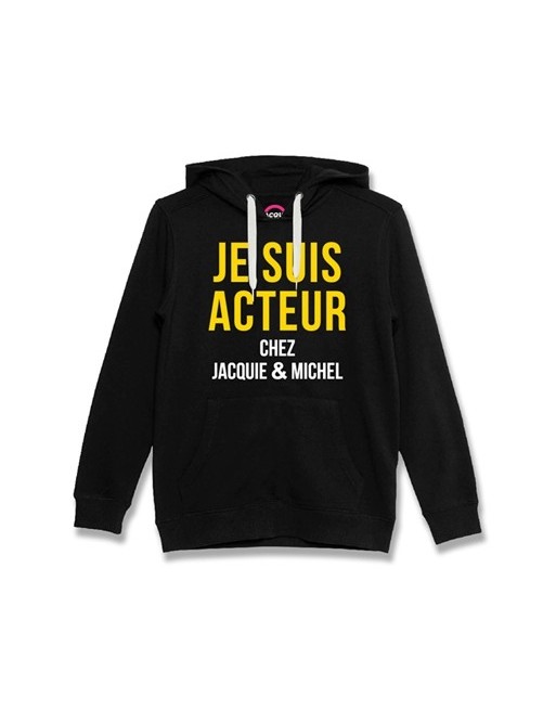 Sweat à capuche JM Acteur noir