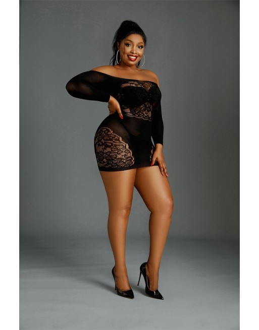 Mini robe résille N°07 Queen Size - Moonlight Mini robe résille N°07 Queen Size - Moonlight