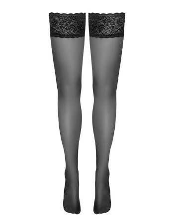 Bas autofixants noir Hold up - Cotelli Legwear