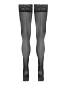 Bas autofixants noir Hold up 2 - Cotelli Legwear