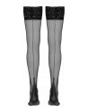 Bas autofixants couture noir 1 - Cotelli Legwear