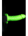 Gode-ceinture creux phosphorescent  18cm - Ouch