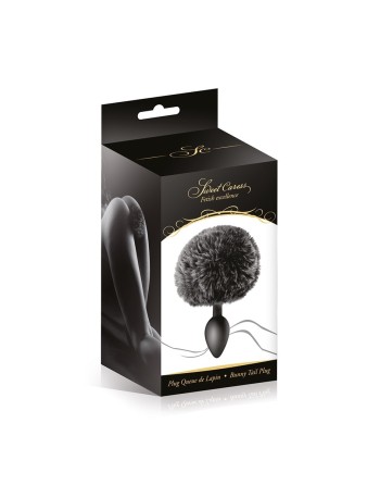 Plug queue de lapin - noir