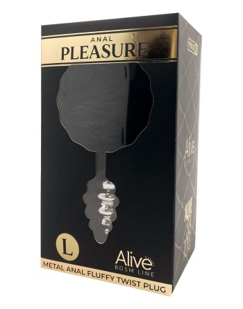 Plug métal Fluffy Twist L noir - Alive