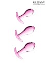 Set 3 plugs anal en verre Glossy Toys n° 17 Pink