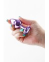 Plug bijou aluminium chromé violet M