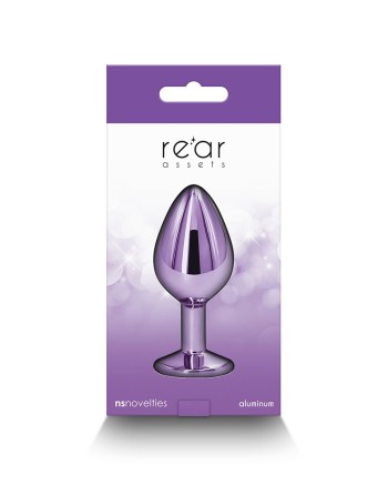 Plug bijou aluminium chromé violet M