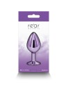 Plug bijou aluminium chromé violet M