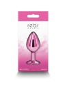 Plug bijou aluminium chromé rose M