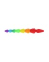Stimulateur anal Rainbow Heart Beads - Toyjoy