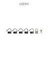 6 Cadenas  noir - Mancage