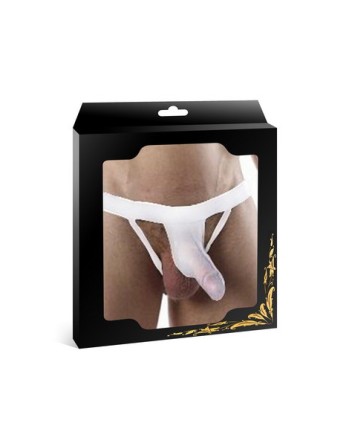 String blanc avec poche pour pénis