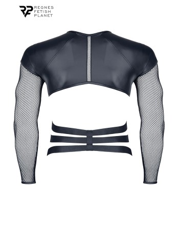 T-shirt harnais wetlook et maille - Regnes