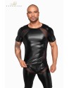T-shirt wetlook et filet H056