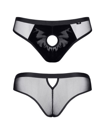 Slip type brésilien noir ouvert - Regnes