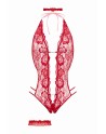 Ensemble body ouvert Renee rouge - Christine