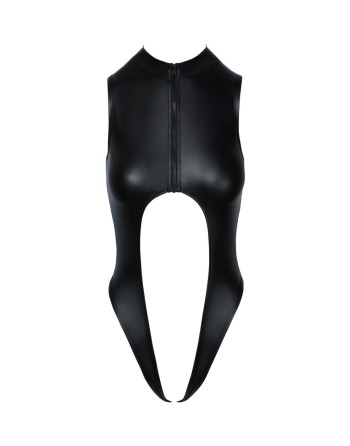 Body noir ouvert à l'entrejambe - Cotelli Lingerie