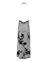 Robe longue dos nu Divinity F312 tulle floqué