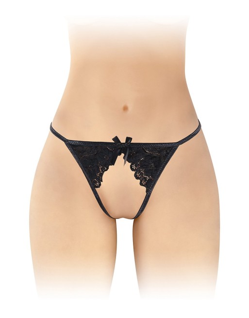 String ficelle ouvert Sandra noir - Fashion Secret String ficelle ouvert Sandra noir - Fashion Secret