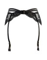 Porte-jarretelles tulle et dentelle noir V-10712 - Axami