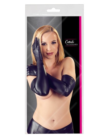 Longs gants noir mat - Cotelli Accessoires